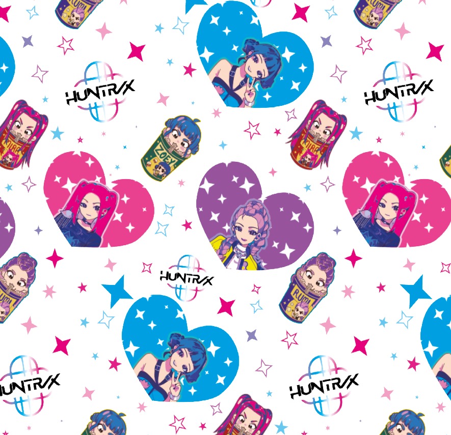 BRUSH ESTAMPADO HUNTRIX CORAZONES KPOP DEMON HUNTERS | BRAVOS
